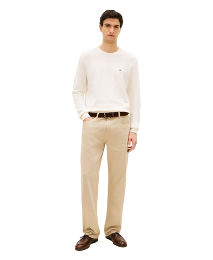 Tommy Hilfiger Men's Essential Texture Cotton Crewneck Sweater - Ivory Petal