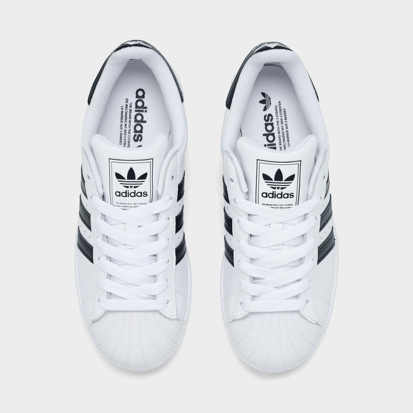 Big Kids' adidas Originals Superstar II Casual Shoes - Cloud White/Core Black/Cloud White - Top view