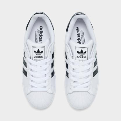 Big Kids' adidas Originals Superstar II Casual Shoes - Cloud White/Core Black/Cloud White - Top view