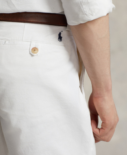 Polo Ralph Lauren Men's Stretch Classic-Fit Chino Shorts, 9" inseam - White