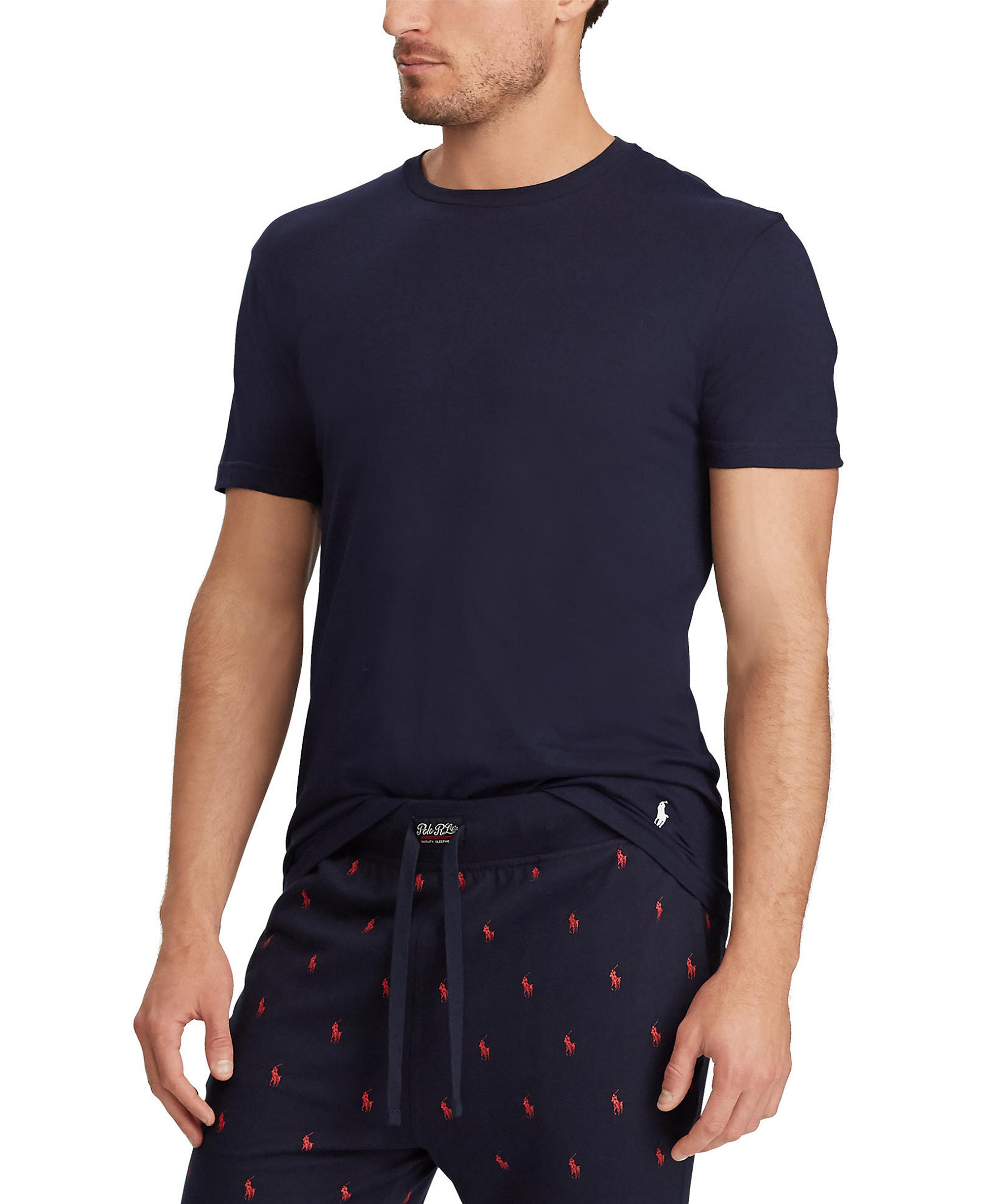 Polo Ralph Lauren Men's 3-Pack Slim Fit Crewneck Undershirt - Andover / Bali Blue / Cruise Navy