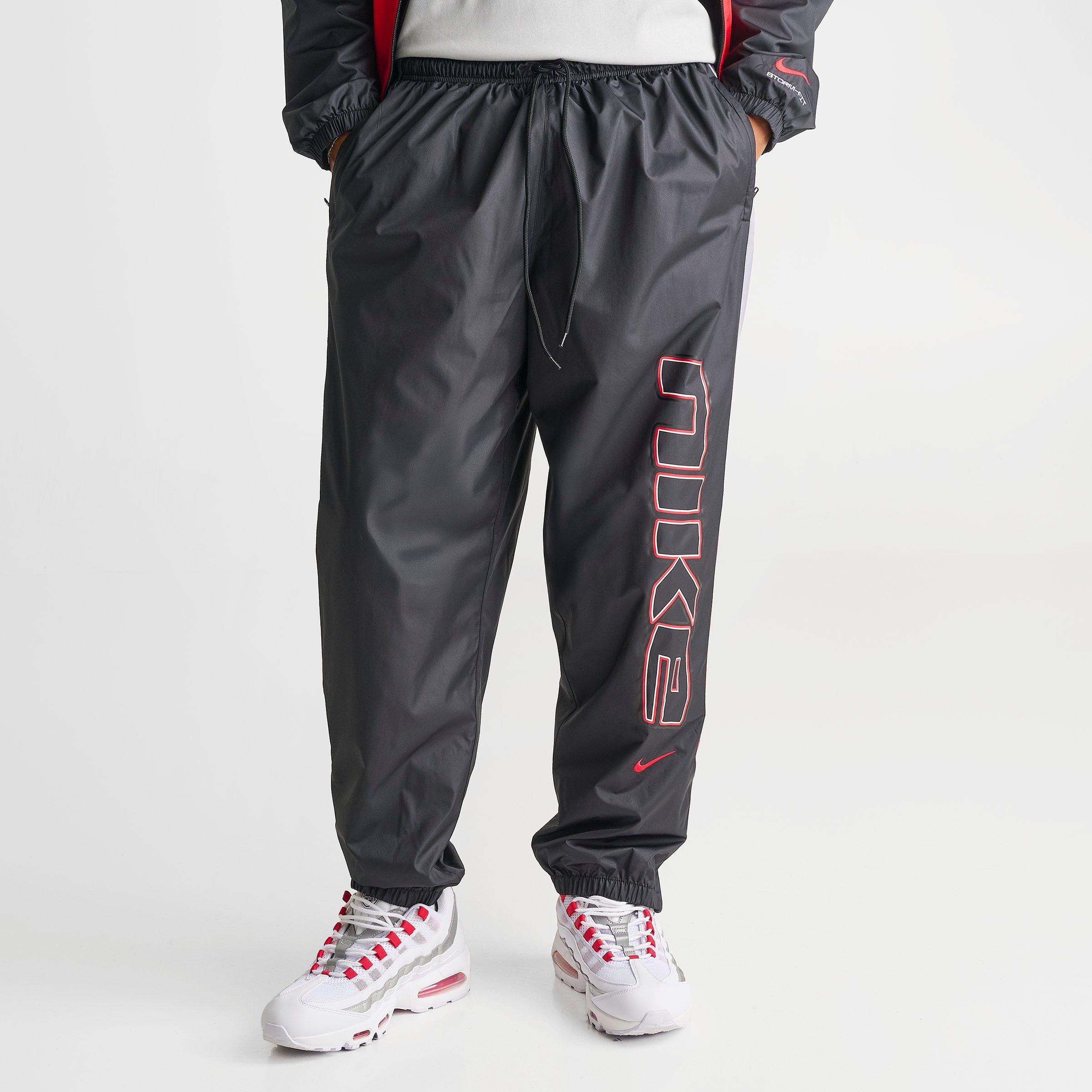 Men's Nithtke Sportswear Windrunner Lined Track Pants - Black/University Red/Cement Grey