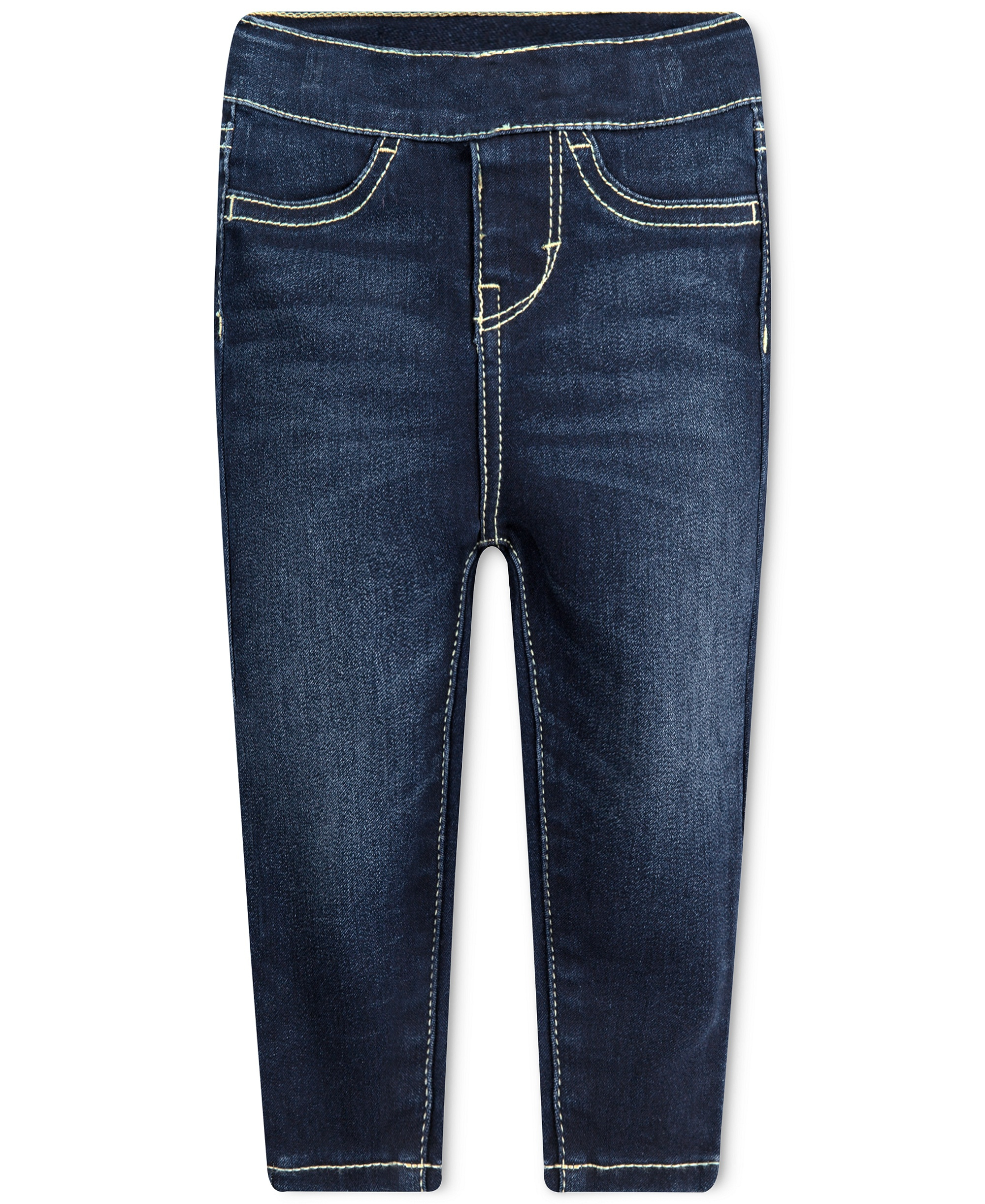 Levi's Little Girls Adjustable Waistband Stretch Jeggings - Dark Blue