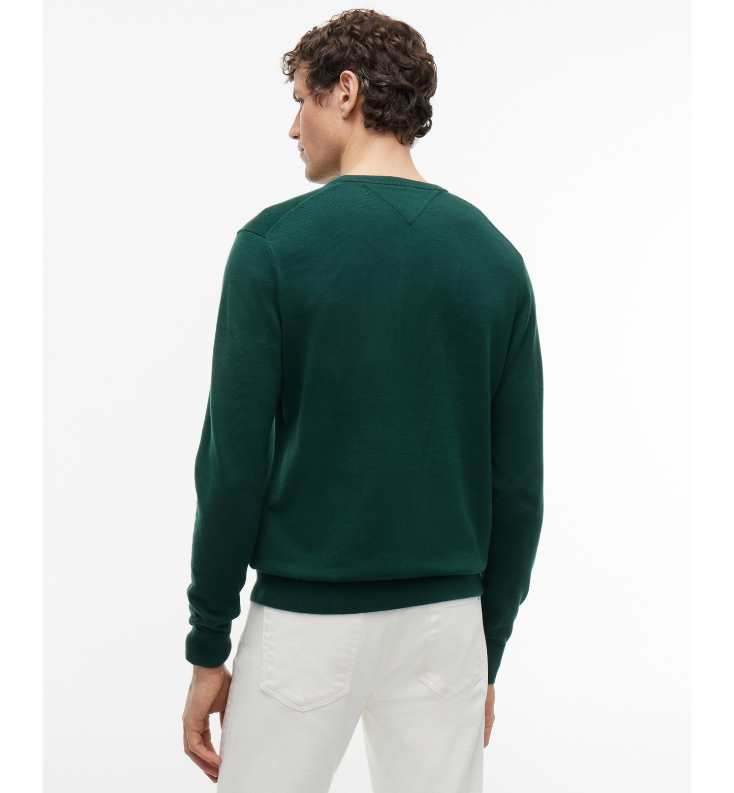 Tommy Hilfiger Men's Essential Cotton Crewneck Sweater - Ornamental Green