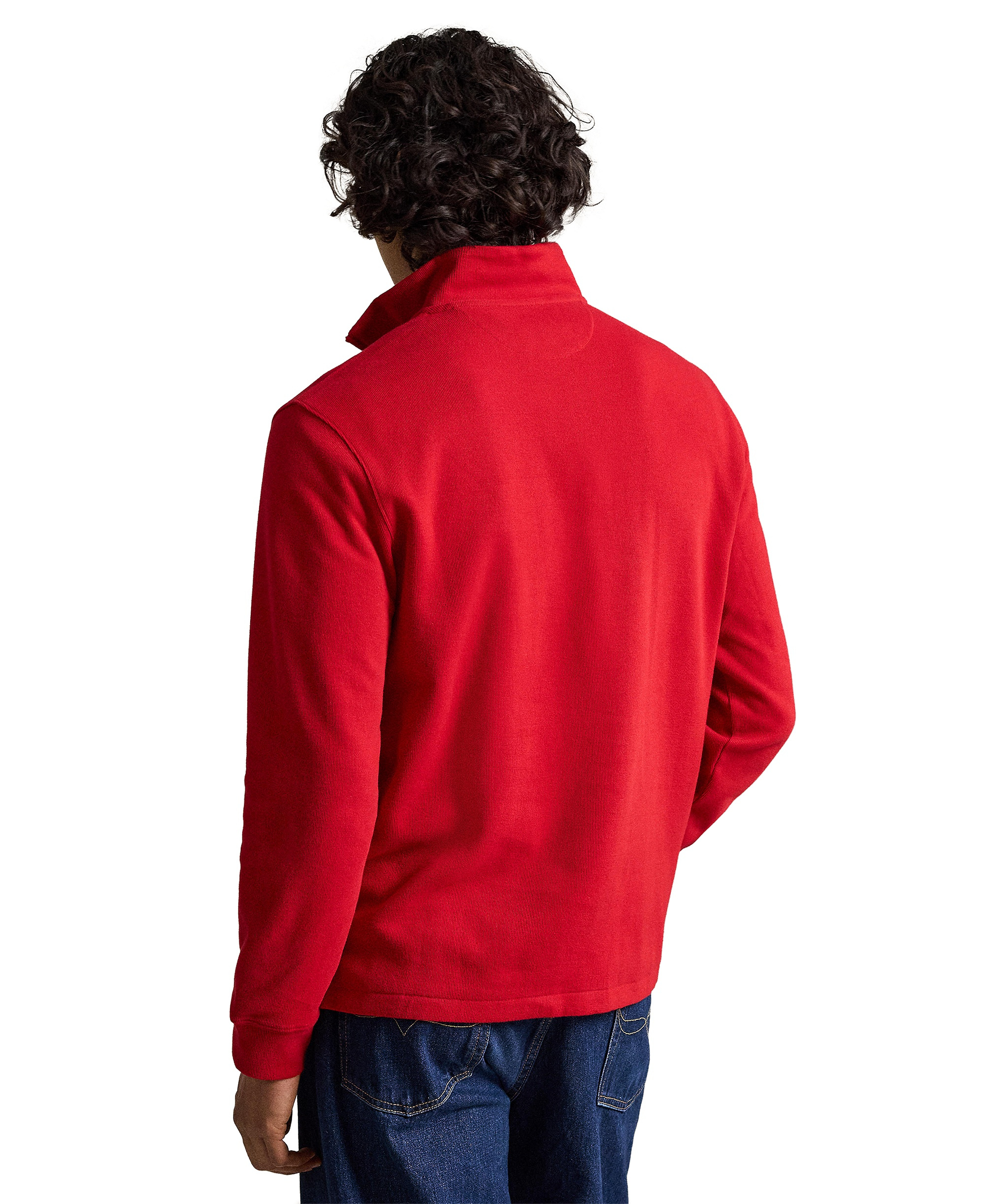 Polo Ralph Lauren Men's Estate-Rib Cotton Quarter-Zip Sweater - RL 2000 Red
