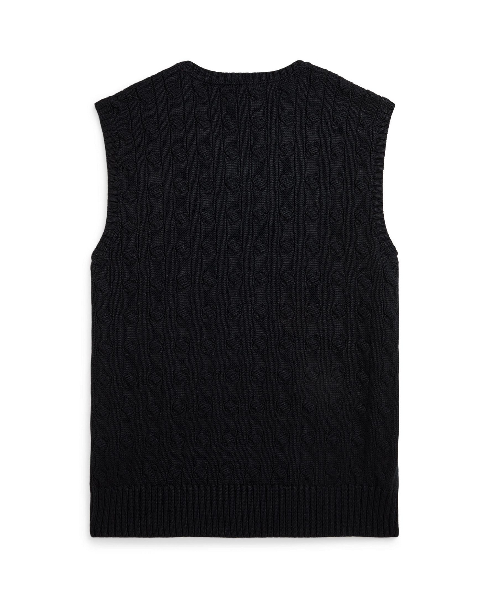 Polo Ralph Lauren Big Boys Cable- Knit Sweater Vest - Polo Black