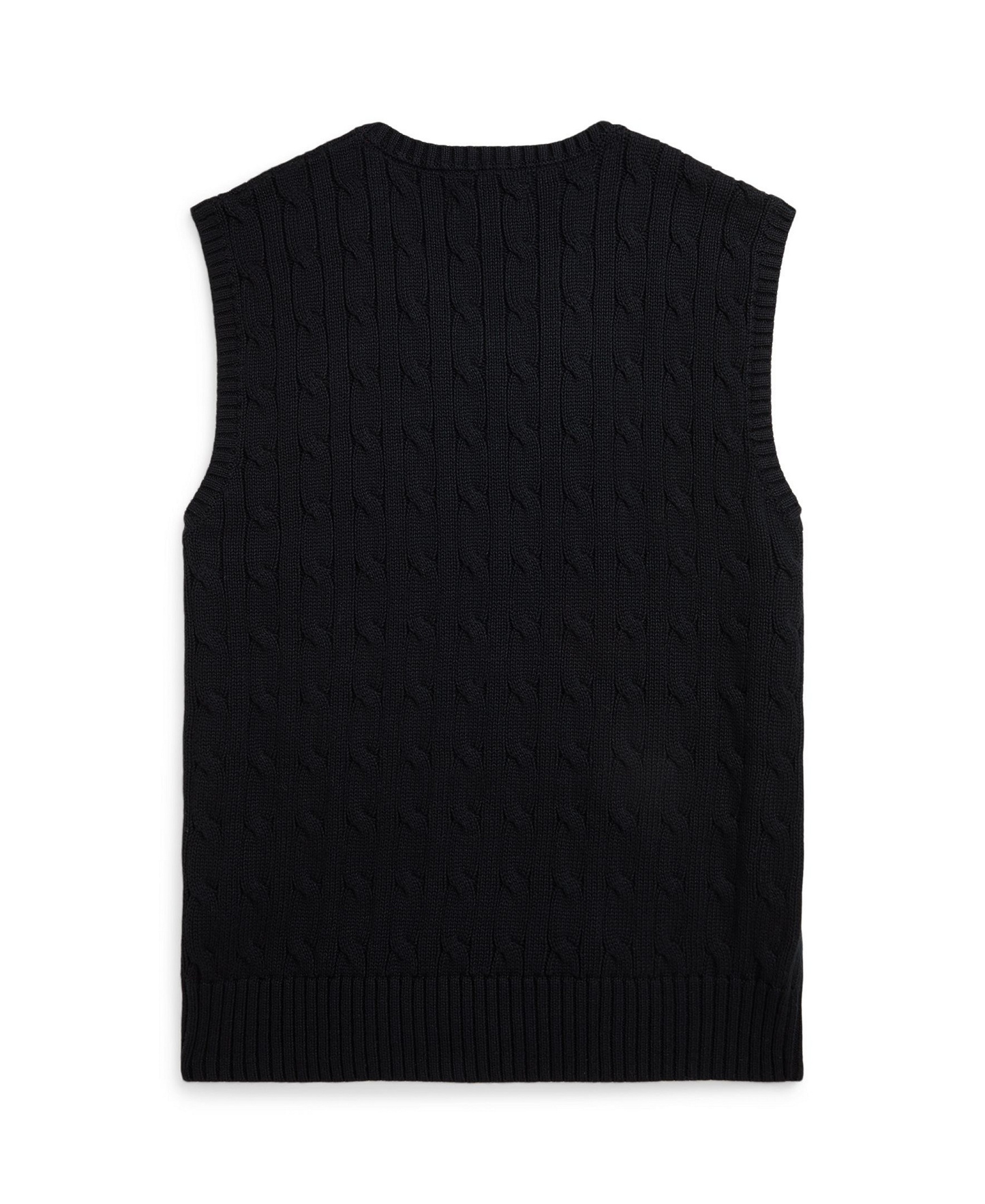 Polo Ralph Lauren Big Boys Cable- Knit Sweater Vest - Polo Black