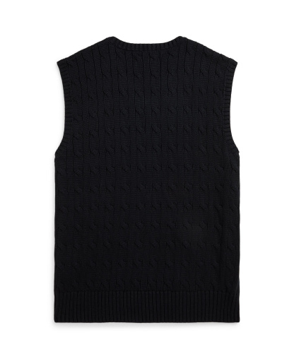 Polo Ralph Lauren Big Boys Cable- Knit Sweater Vest - Polo Black