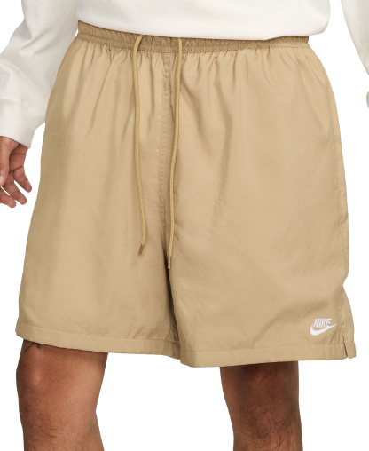 Nike Men's Club Flow Relaxed-Fit Drawstring Shorts - Parachute Beige/white