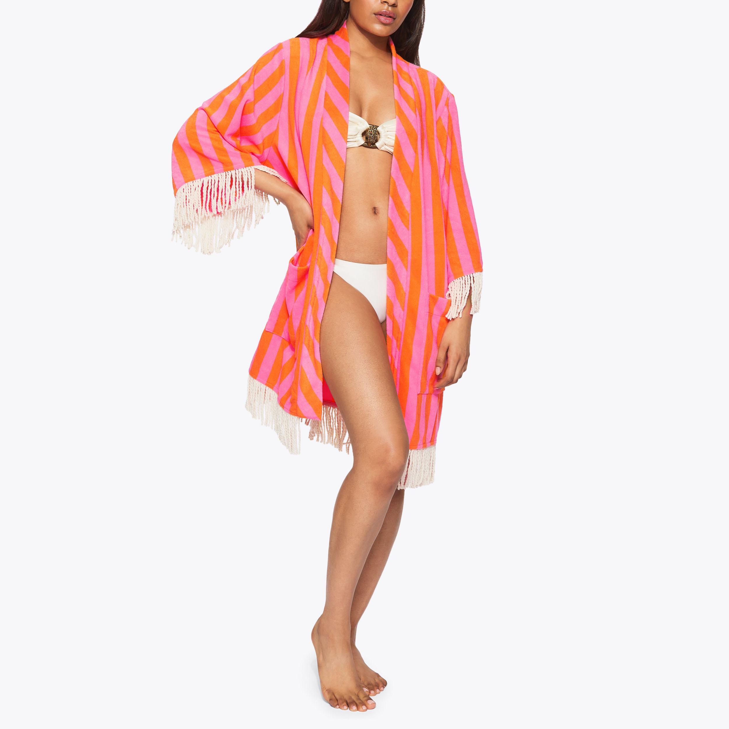 Kurt Geiger London Kurt's Cabana Terry Kaftan - Pink - view 2