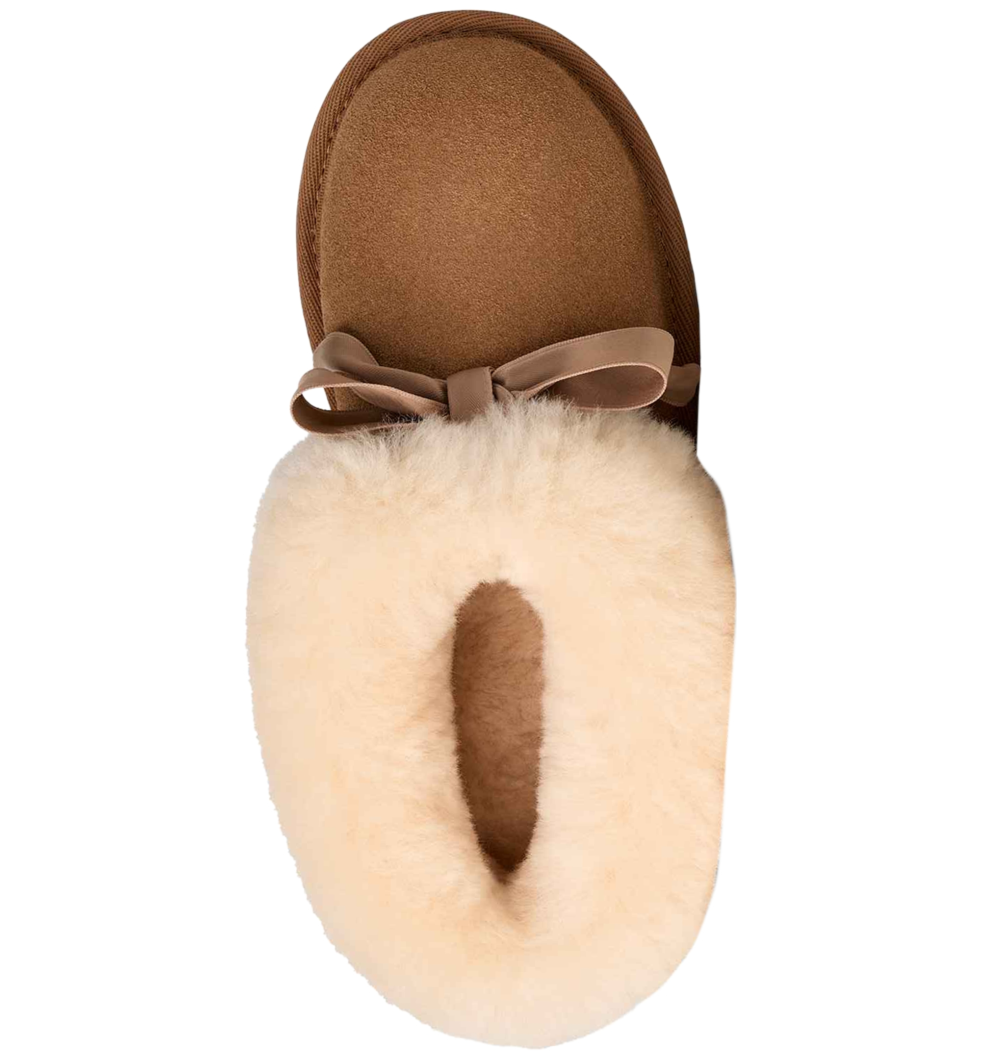 UGG® Kids' Bailey Bow Round Toe Slippers - Chestnut