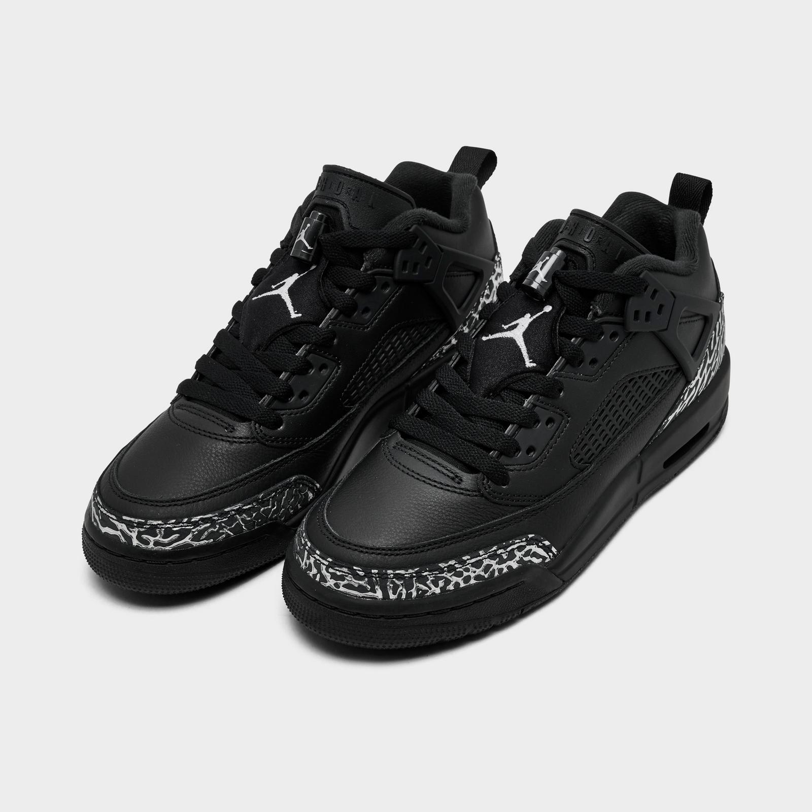 Big Kids' Jordan Spizike Low Casual Shoes - Black/Metallic Silver - view 2