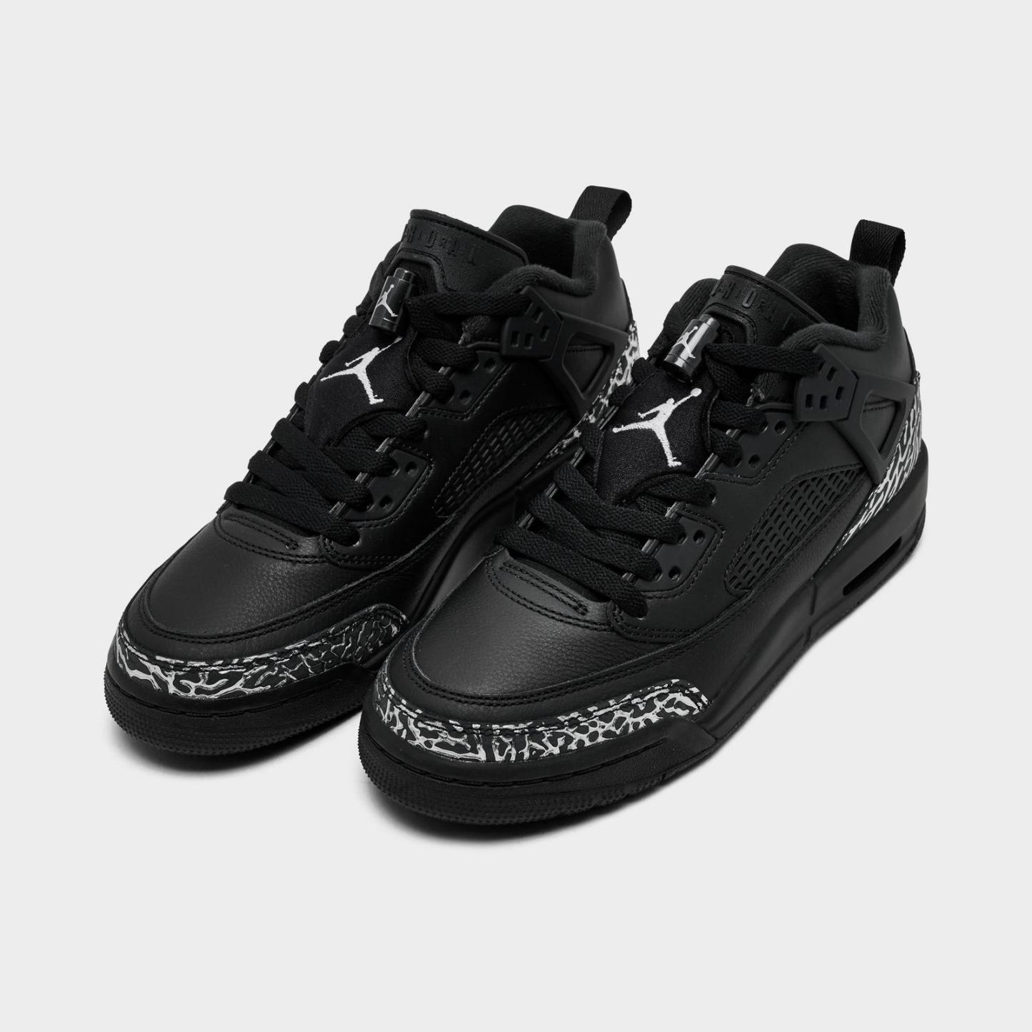 Big Kids' Jordan Spizike Low Casual Shoes - Black/Metallic Silver - view 2
