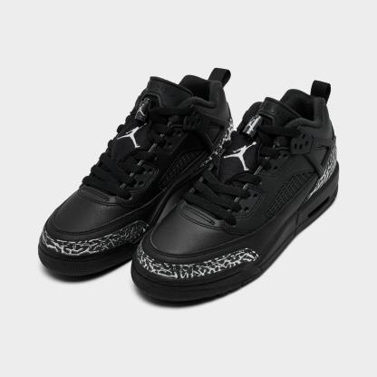 Big Kids' Jordan Spizike Low Casual Shoes - Black/Metallic Silver - view 2