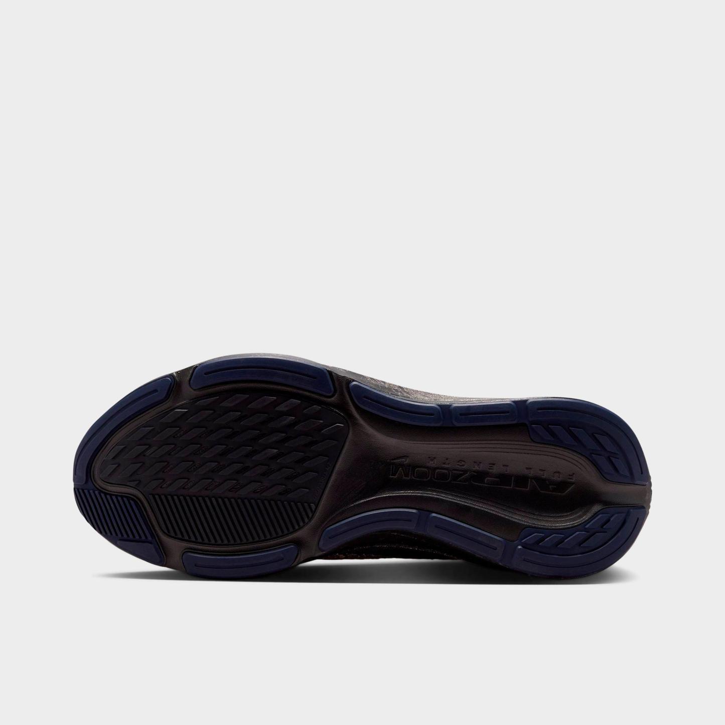 Women's Nithtke Pegasus 42 Running Shoes - Part 1 - Black/Pitch Blue/Blackened Blue/Blur - Bottom view