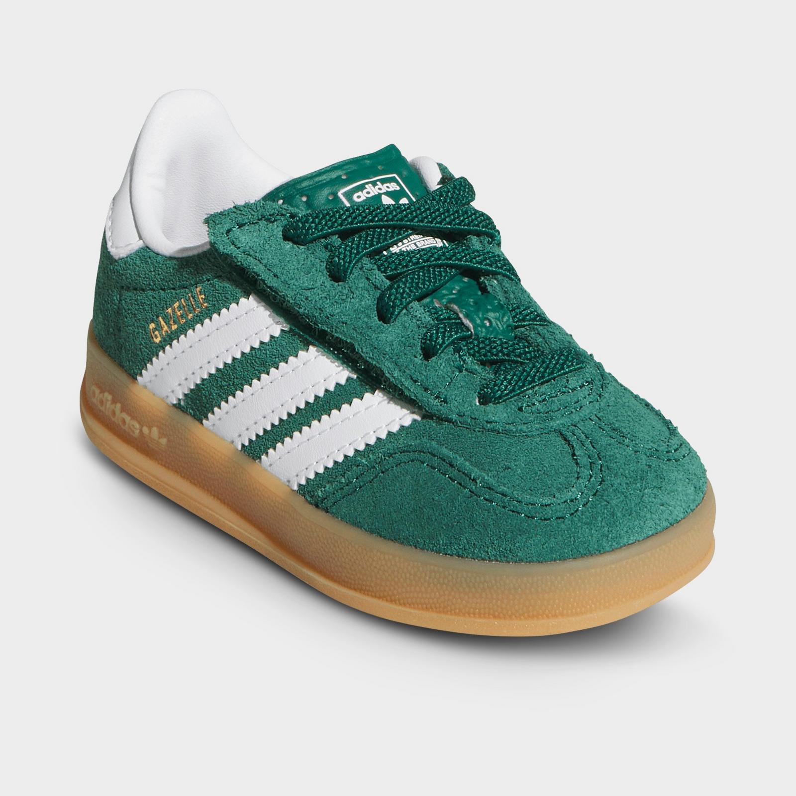 Kids' Toddler adidas Originals Gazelle Comfort Closure Casual Shoes - Collegiate Green/Cloud White/Gum - view 2