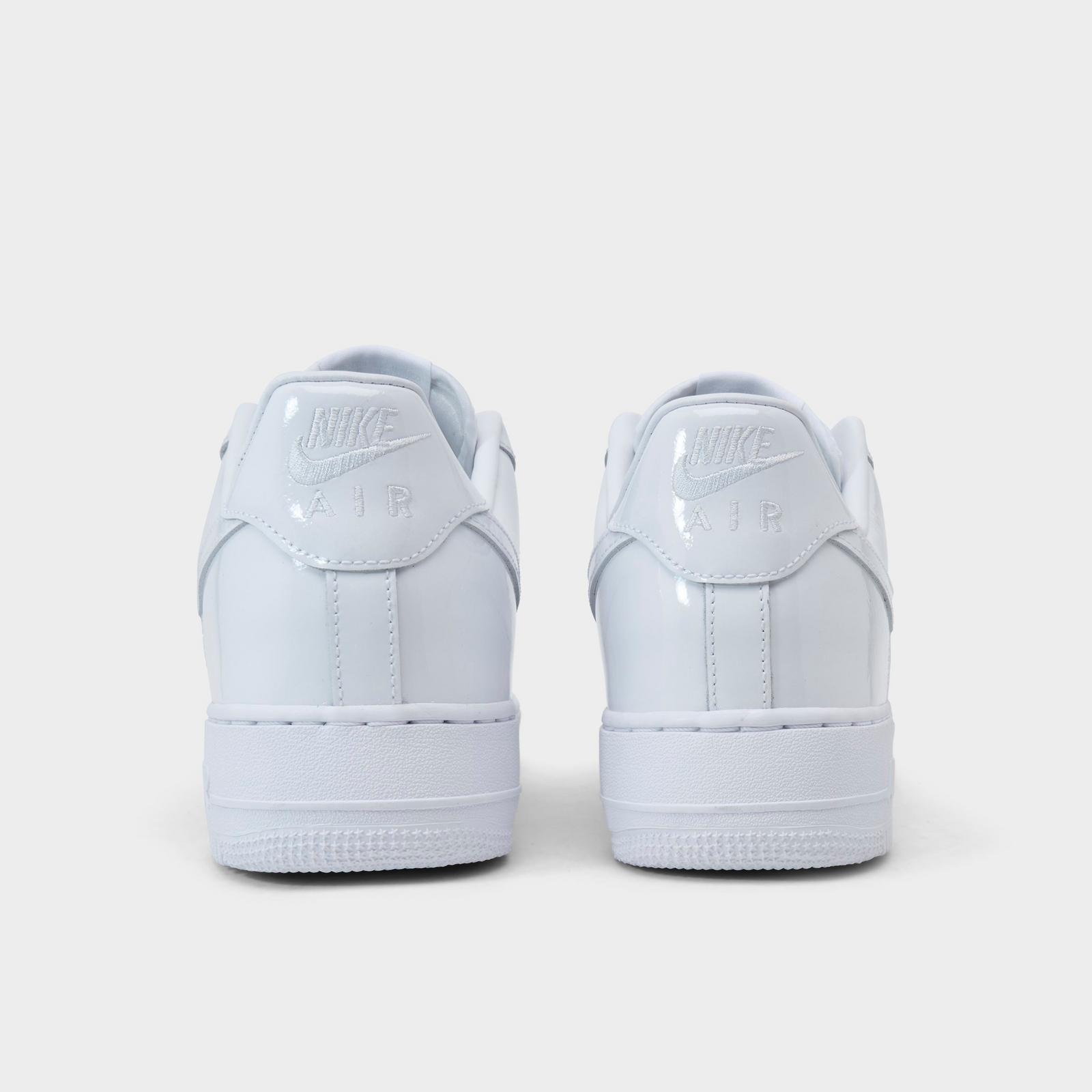 Men's Nike Air Force 1 '07 Premium Patent Leather Casual Shoes - White/White