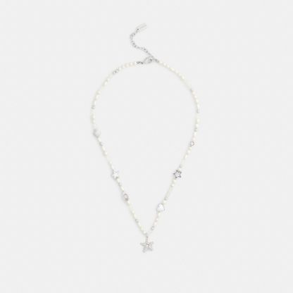 Pearls And Seashell Necklace - Silver/Pearl - view 3