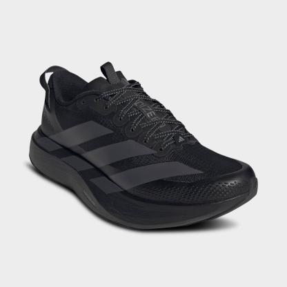 Men's adidas Adizero EVO SL ATR Running Shoes - Core Black/Grey/Silver Metallic - Both shoes facing left