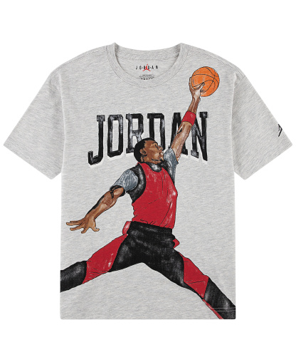 Jordan Boys' 8-20 Short-Sleeve Graphic T-Shirt - Gray Heather