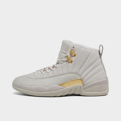 Women's Air Jordan 12 Retro Casual Shoes - Phantom/Metallic Gold/White - view 1