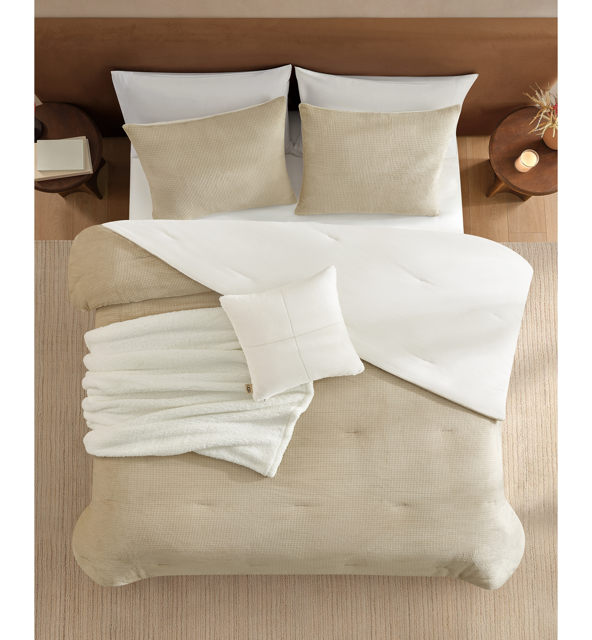 UGG® Brody Reversible Comforter Sets - Birch