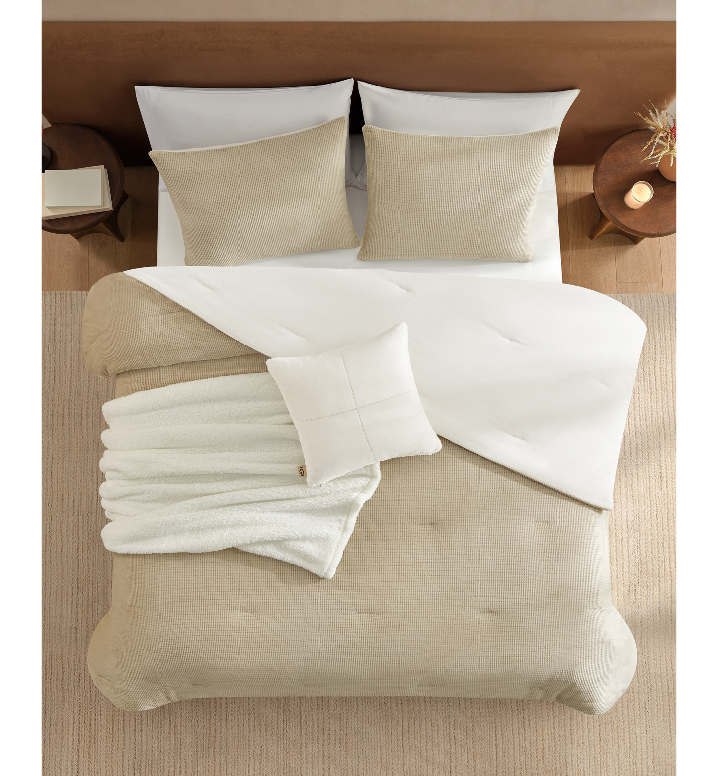UGG® Brody Reversible Comforter Sets - Birch