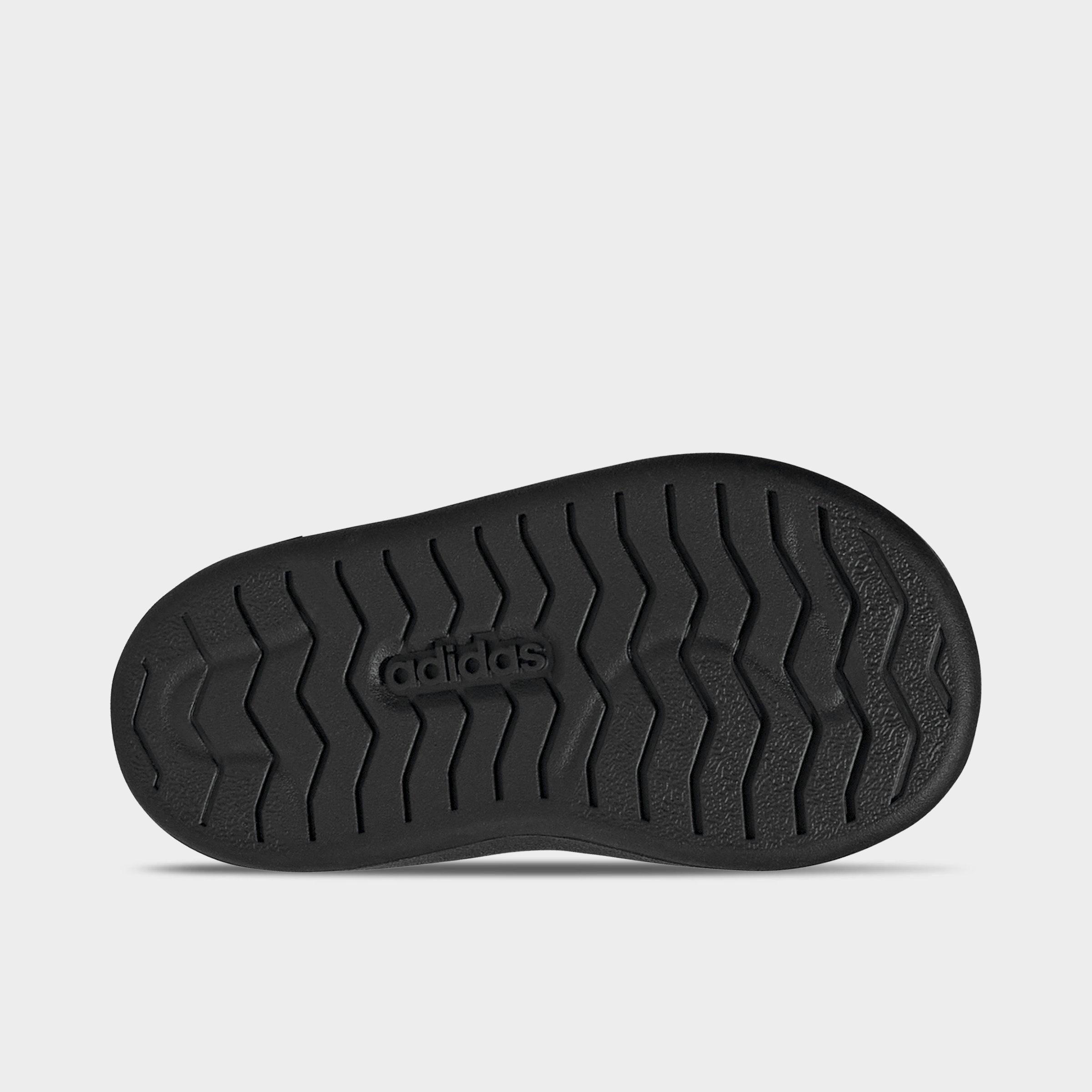 Kids' Toddler adidas Streettalk Hook-And-Loop Stretch Lace Casual Shoes - Black/Iridescent - Bottom view