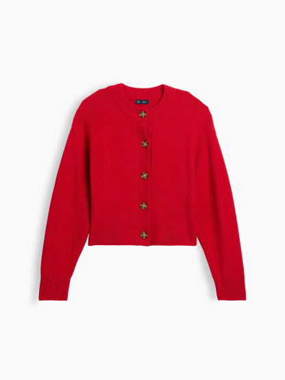 CashSoft Oversized Chunky Cardigan - Modern red
