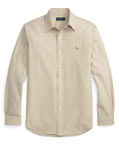 Polo Ralph Lauren Men's Classic-Fit Plaid Brushed Oxford Shirt - Coastal Beige/White