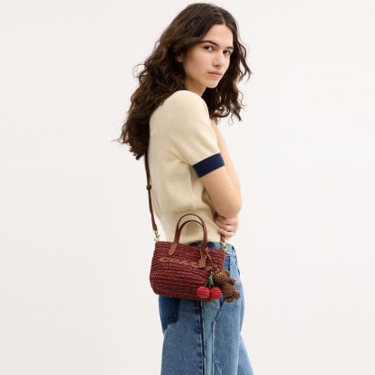City Mini Tote Bag With Charms - Gold/Russet - view 3