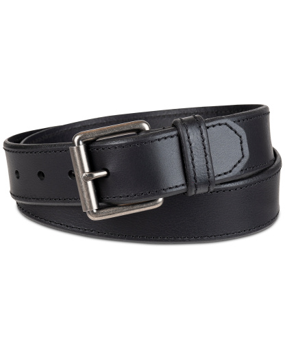 Levi's Men's Beveled-Edge Leather Belt - Black