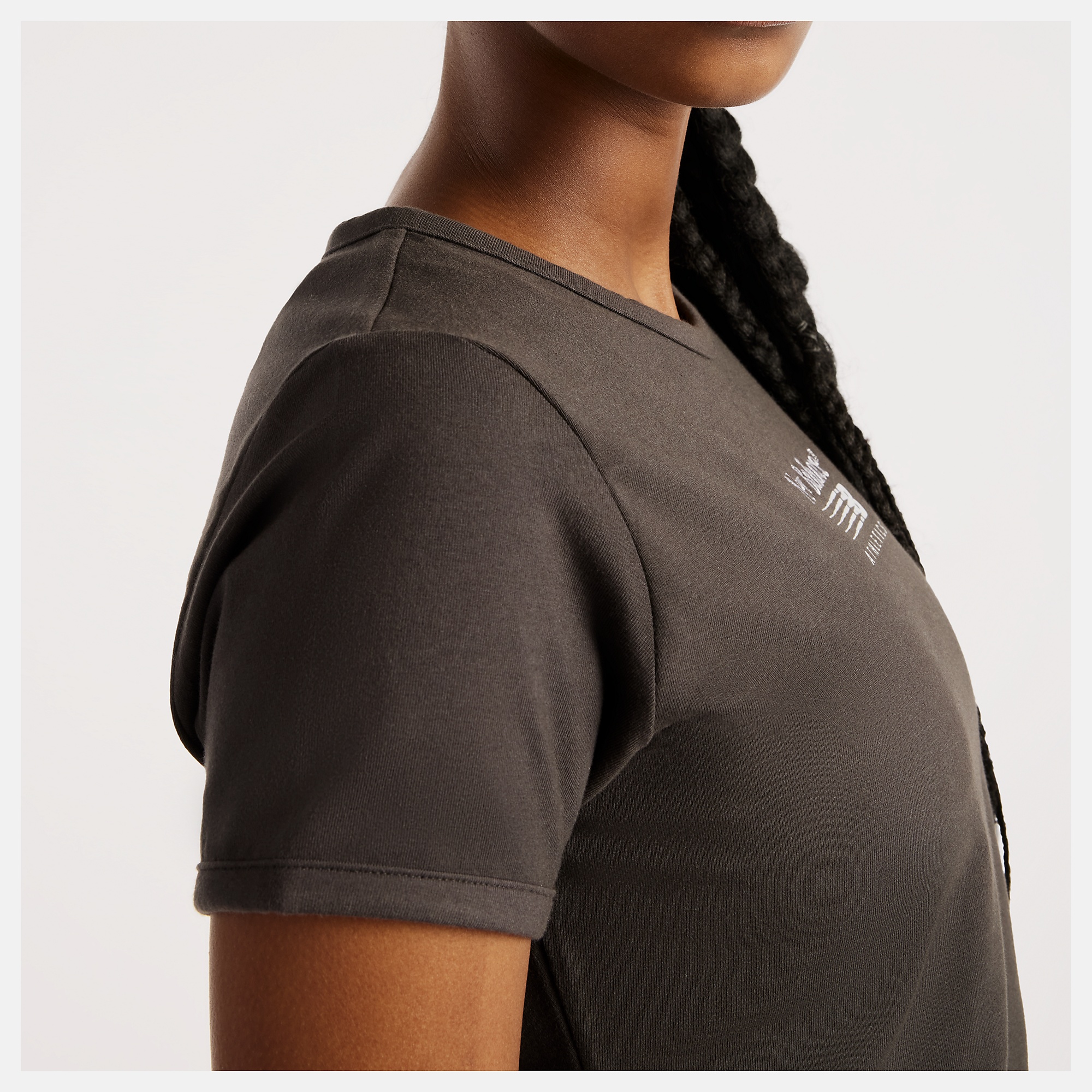 New Balance Trackside Ringer T-Shirt, WT62O4MBBLK