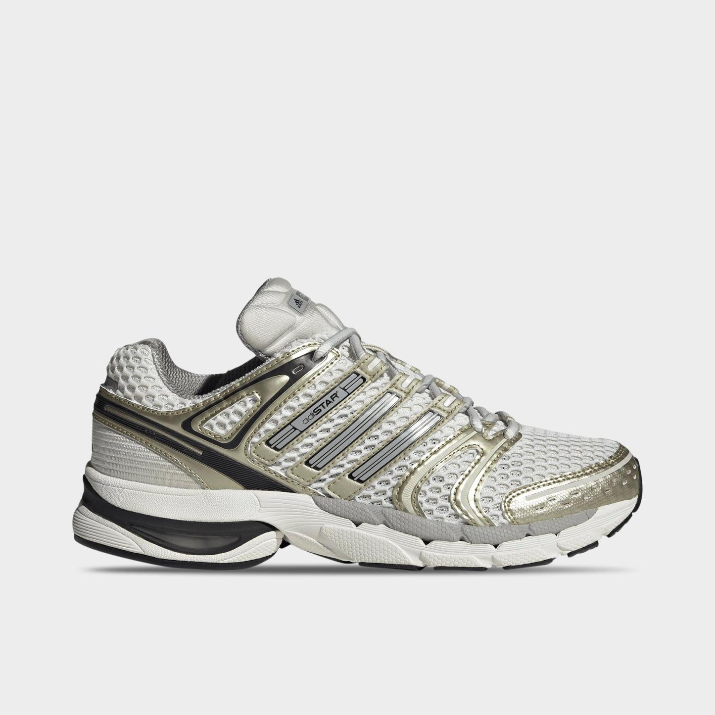 Men's adidas Adistar Control 5 Casual Shoes - Part 2 - Orbit Grey/Core Black/Thermal Chrome - Left shoe facing left. Outside of the shoe.