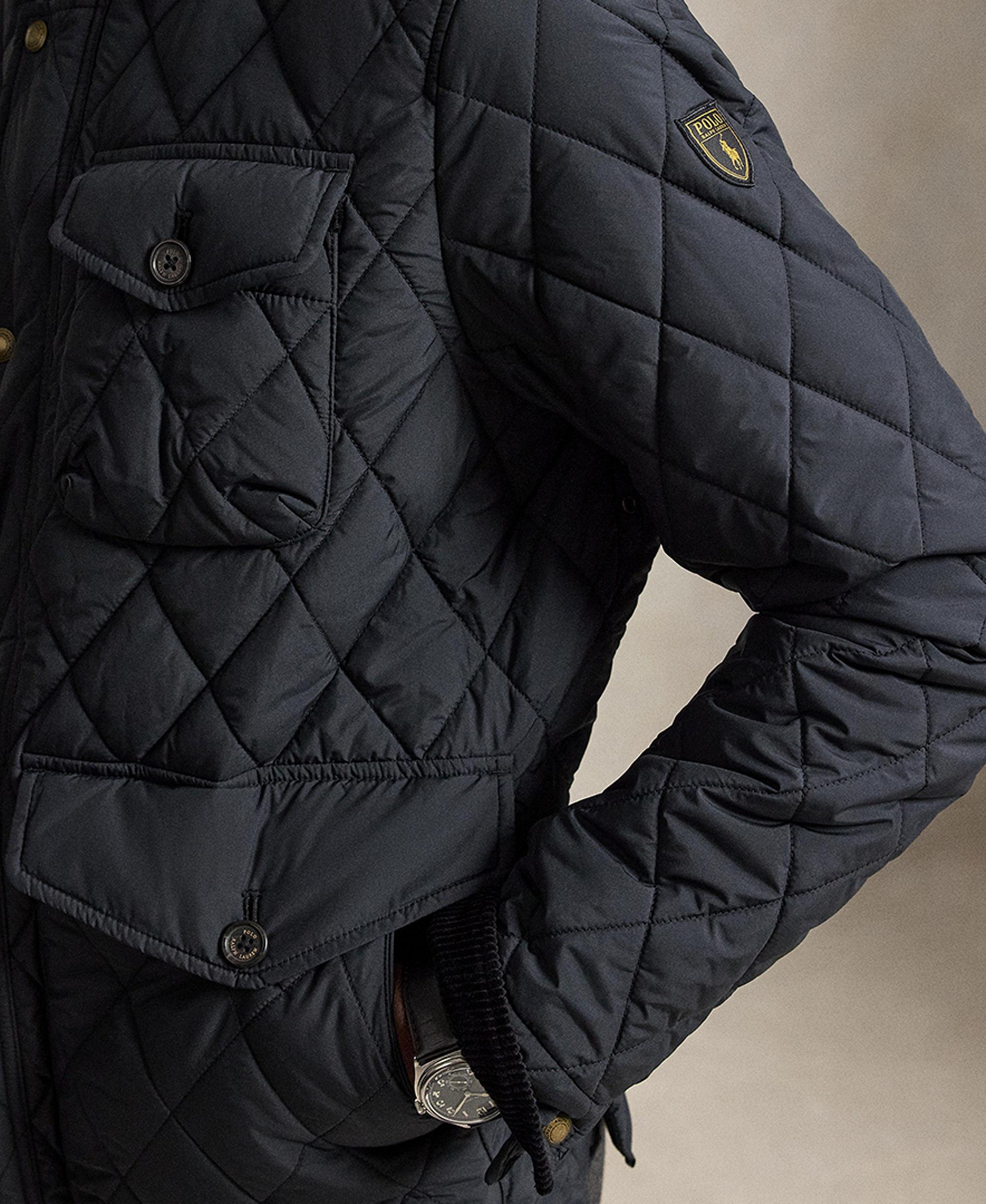 Polo Ralph Lauren Men's Beaton Quilted Water-Repellent Full-Zip Jacket - Polo Black