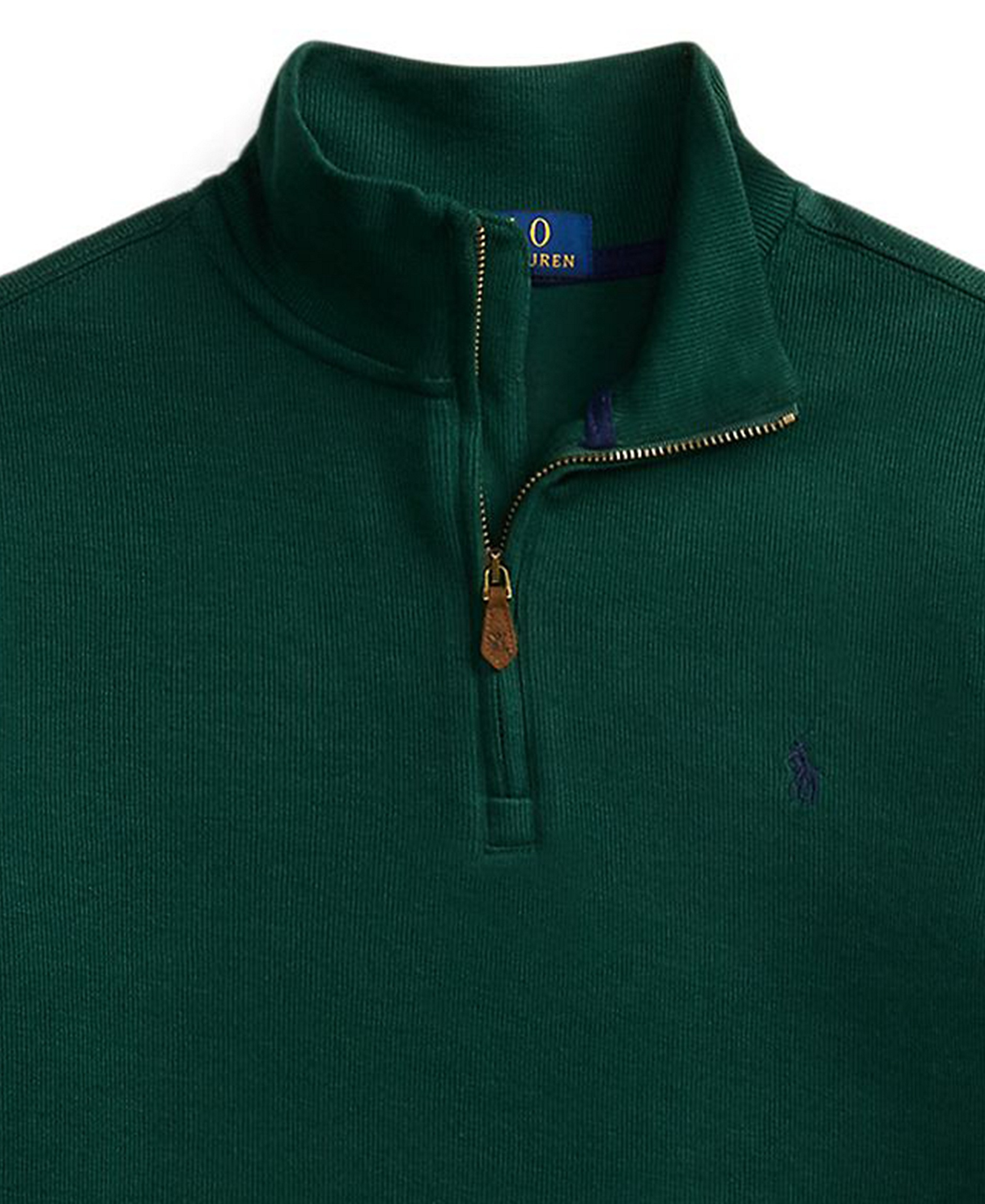 Polo Ralph Lauren Boys' 8-20 Estate Rib Quarter-Zip Sweater - Andover Heather