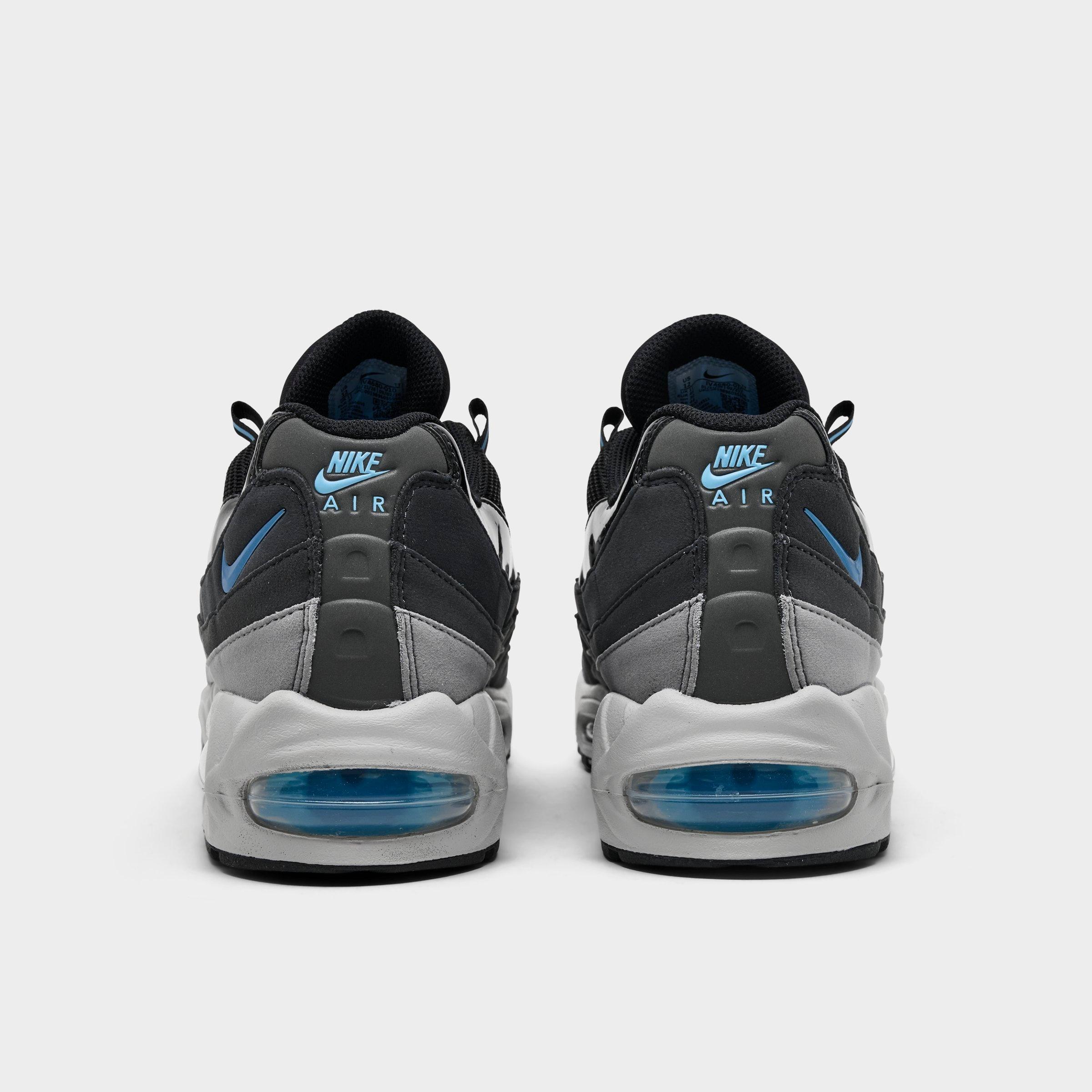 Men's Nithtke Air Max 95 Big Bubble Scorpion Casual Shoes - Part 1 - Black/Grey Fog/Anthracite/Football Blue - Back view