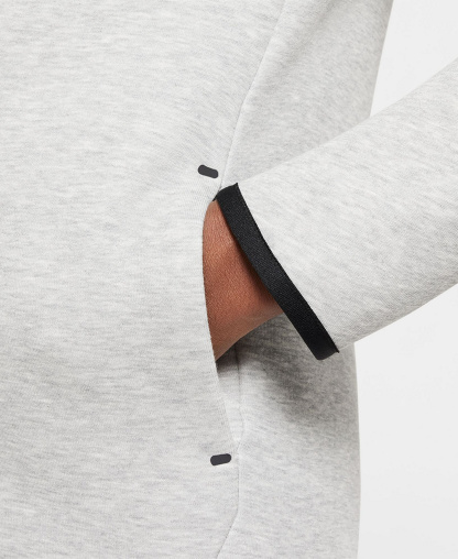 Nike Boys' and Girls' 7-20 Sportswear Tech Fleece Full-Zip Hoodie - Dark Gray Heather