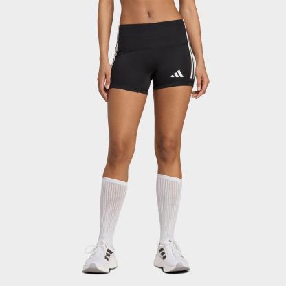 Women's adidas 3-Stripes 4-Inch Volleyball Shorts - Black - view 1