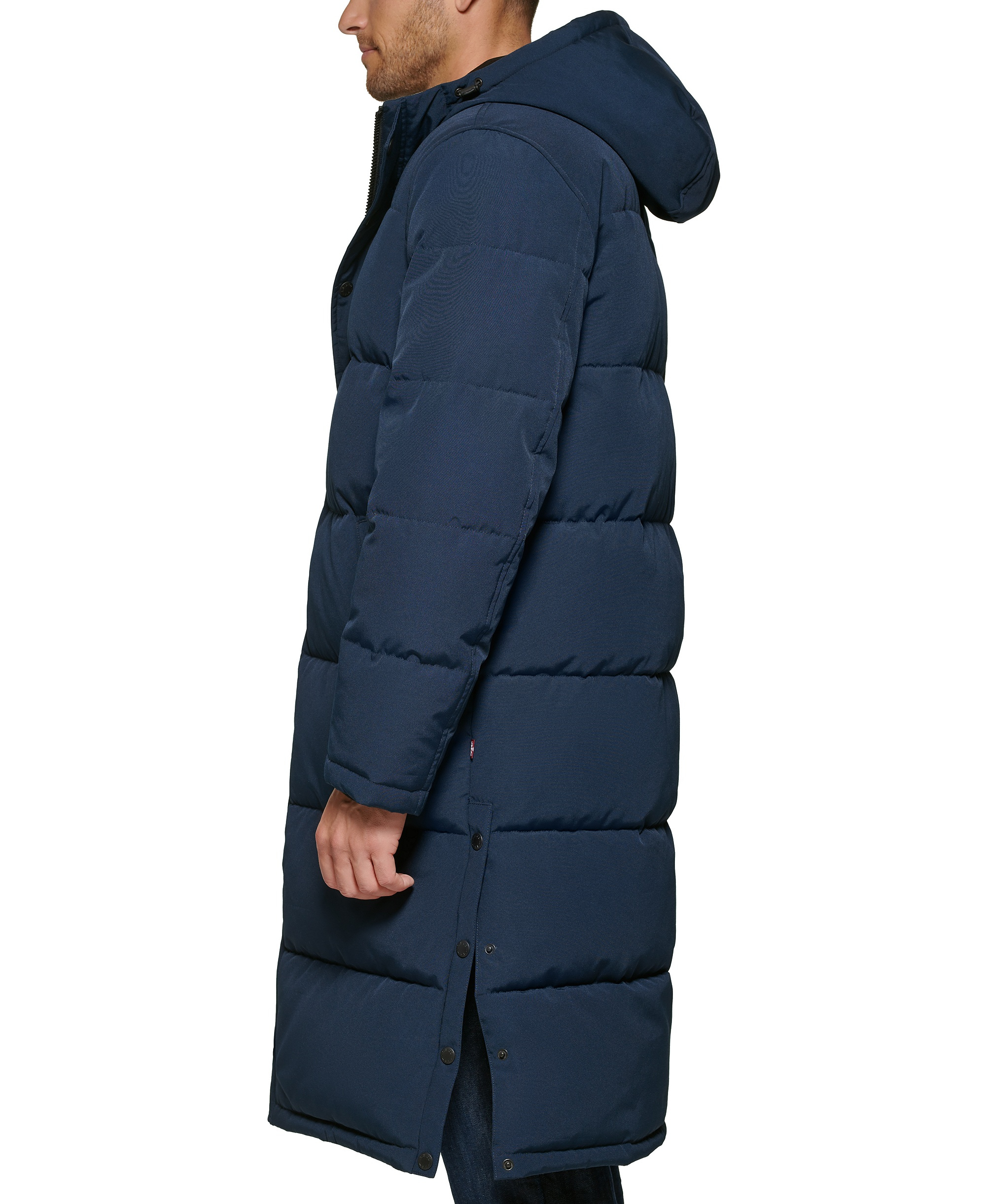 Levi's Men's Quilted Extra Long Parka Jacket - Navy
