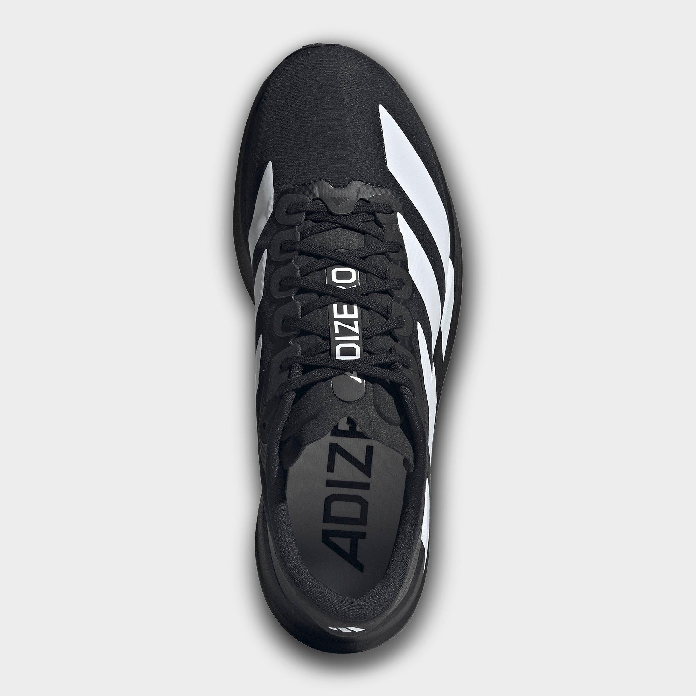 Men's adidas Adizero EVO SL Woven Running Shoes - Part 1 - Core Black/Cloud White/Carbon - Top view