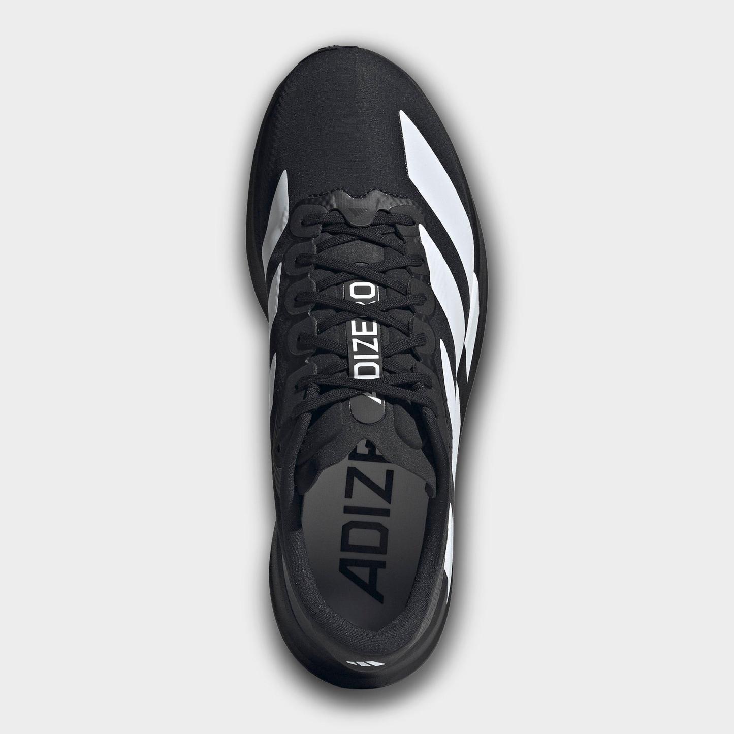 Men's adidas Adizero EVO SL Woven Running Shoes - Part 1 - Core Black/Cloud White/Carbon - Top view