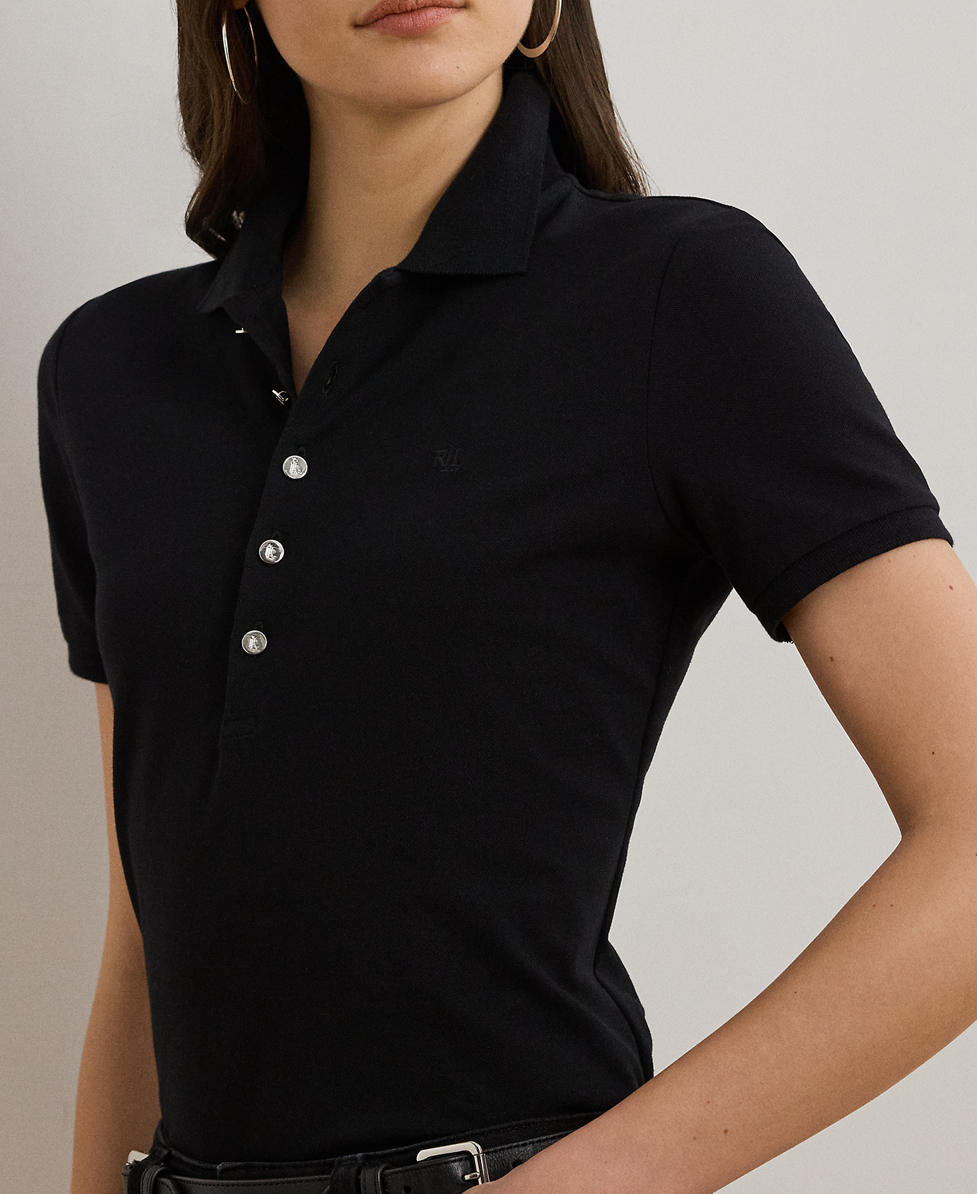 Lauren Ralph Lauren Piqué Polo Shirt - Polo Black