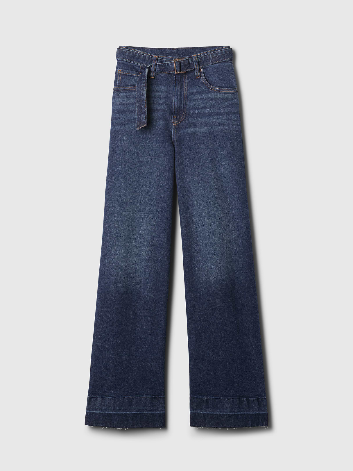 High Rise Stride Wide-Leg Jeans - Dark indigo