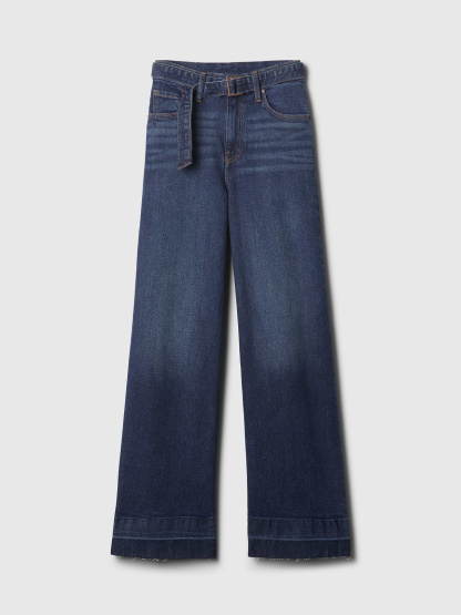 High Rise Stride Wide-Leg Jeans - Dark indigo