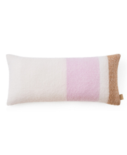 UGG® Simona Faux Mohair Bolster Decorative Pillow, 14" x 36" - Rosetta Stripe