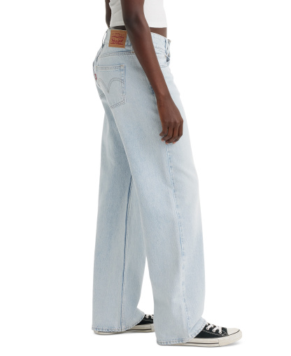 Levi's Women's Super-Low Double-Button Relaxed-Fit Denim Jean - Abraided Art