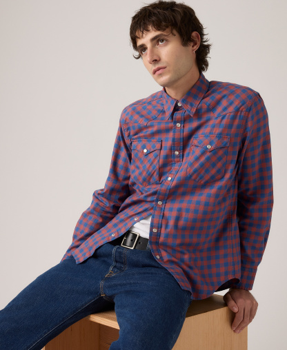 Levi's Men's Classic-Fit Western Shirt - Sunshine Blue