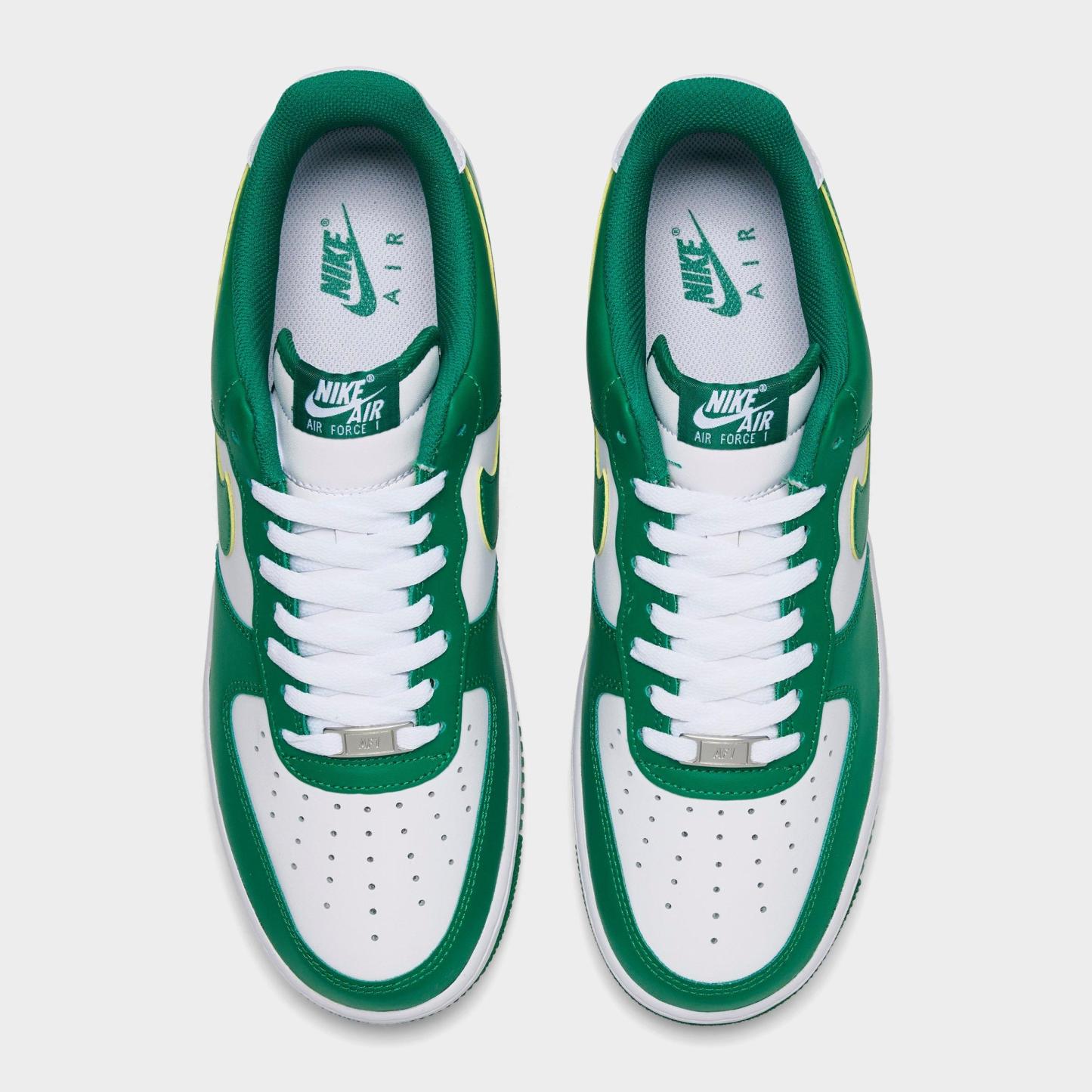 Men's Nithtke Air Force 1 '07 Casual Shoes - Part 1 - White/Malachite/White - Top view
