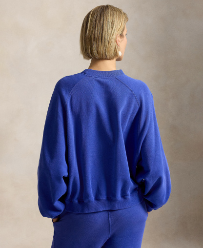 Polo Ralph Lauren Women's Lightweight Fleece Crew Neck Sweatshirt - Gala Blue